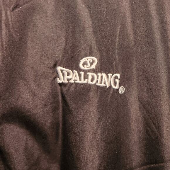 Spalding Black Windbreaker Jacket Menswear Activewear Warmup Lightweight - Picture 7 of 8